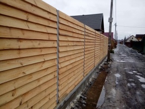 Деревянный забор елочка 150 метров фото в Электростали
